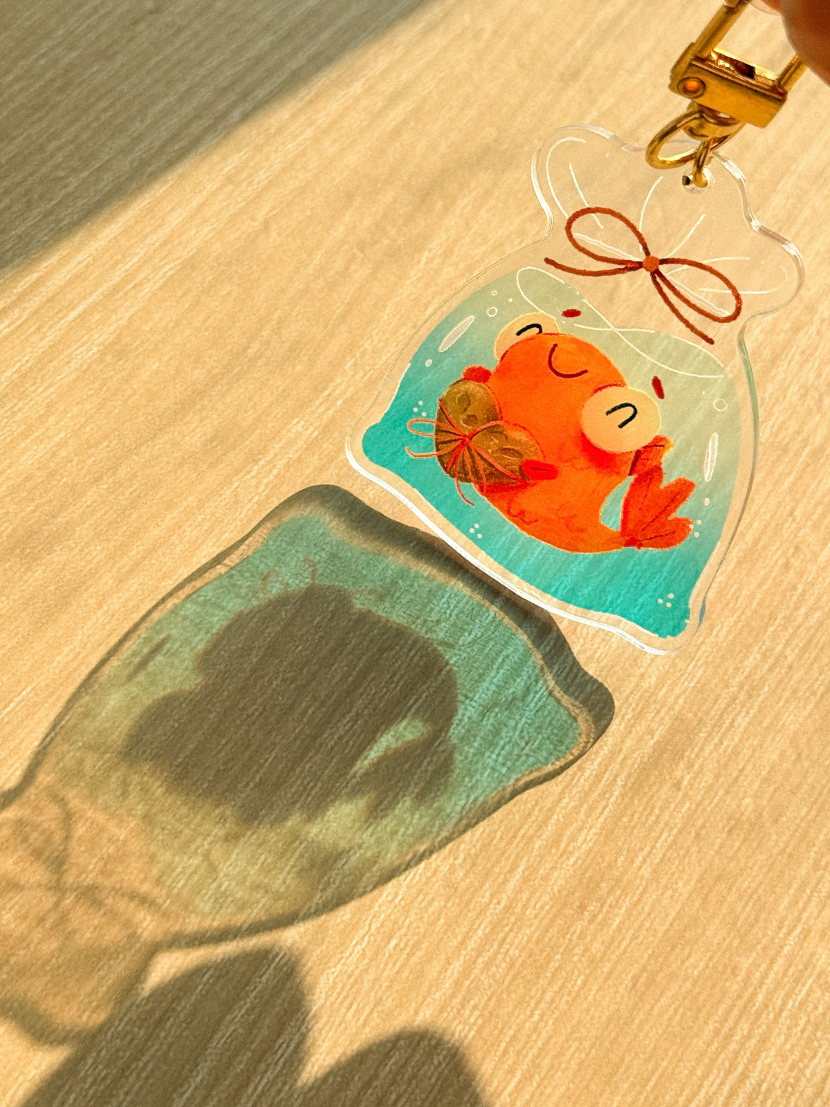 Goldfish in Bag Acrylic Keychain