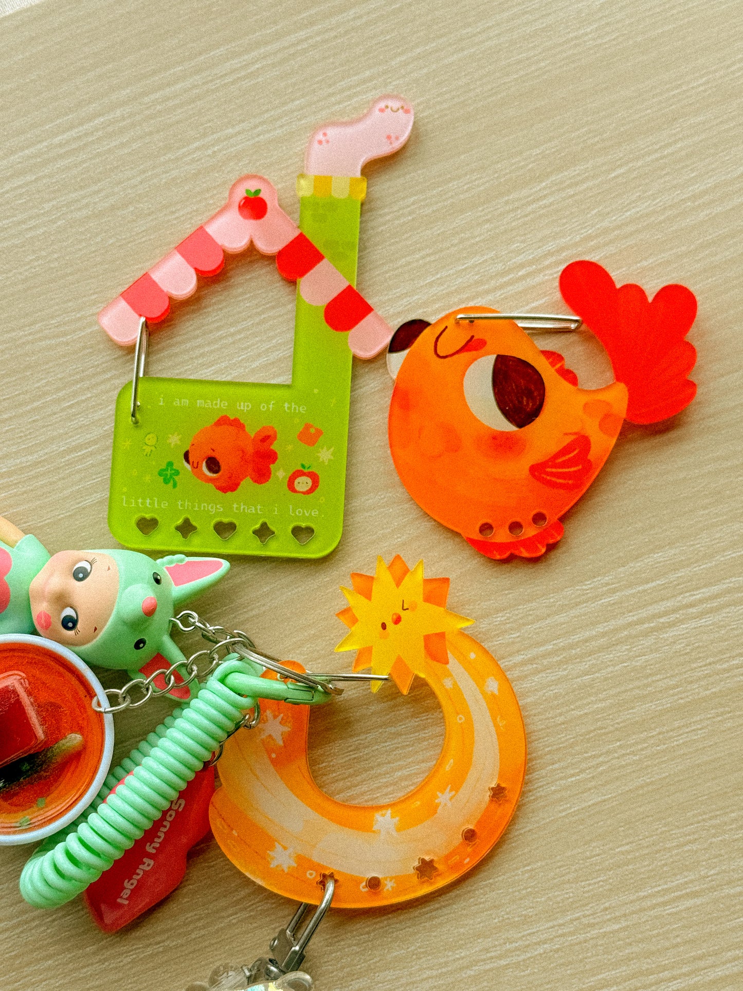 Apple House Trinket Holder | Acrylic Carabiner