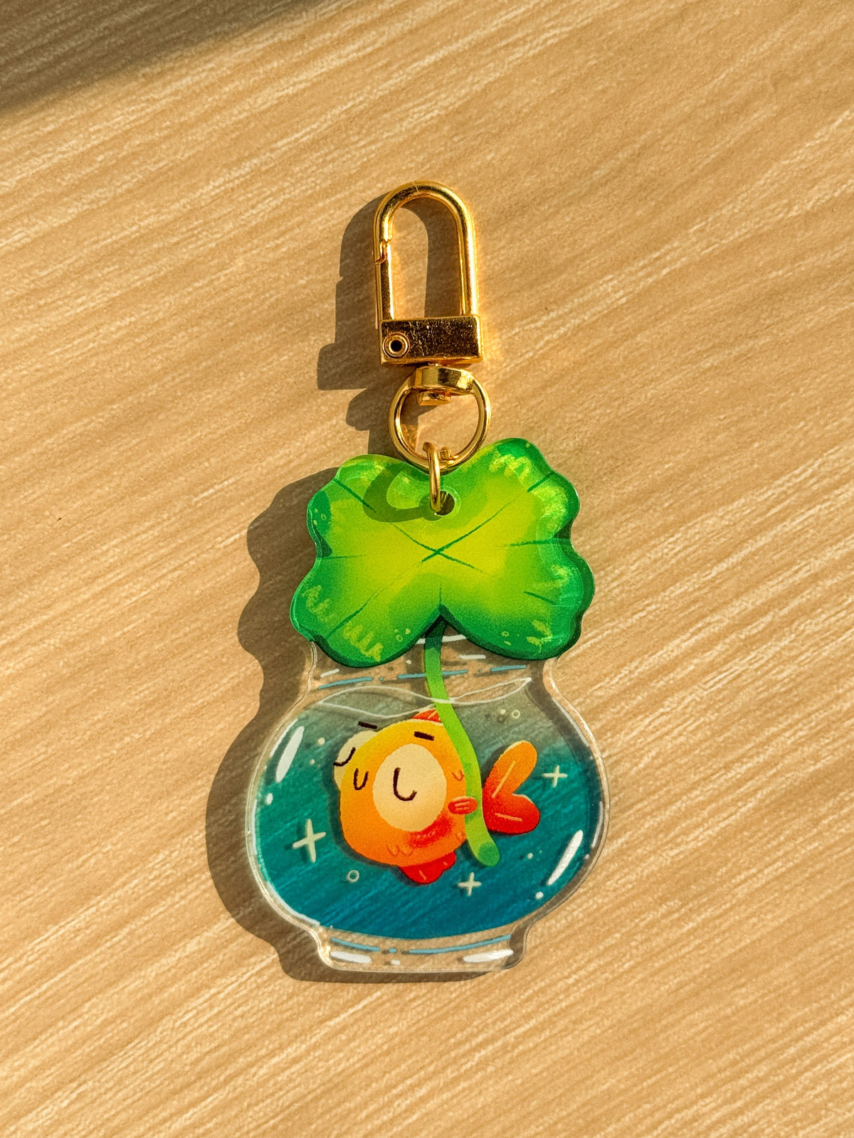 Lucky Fish Bowl Acrylic Keychain