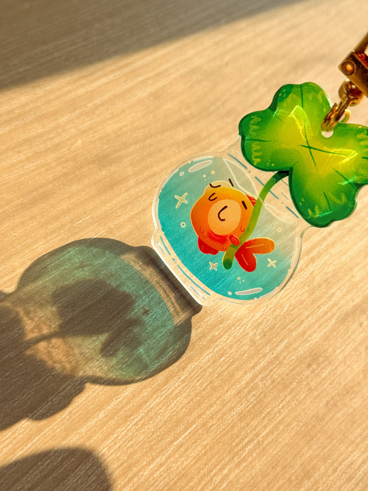 Lucky Fish Bowl Acrylic Keychain