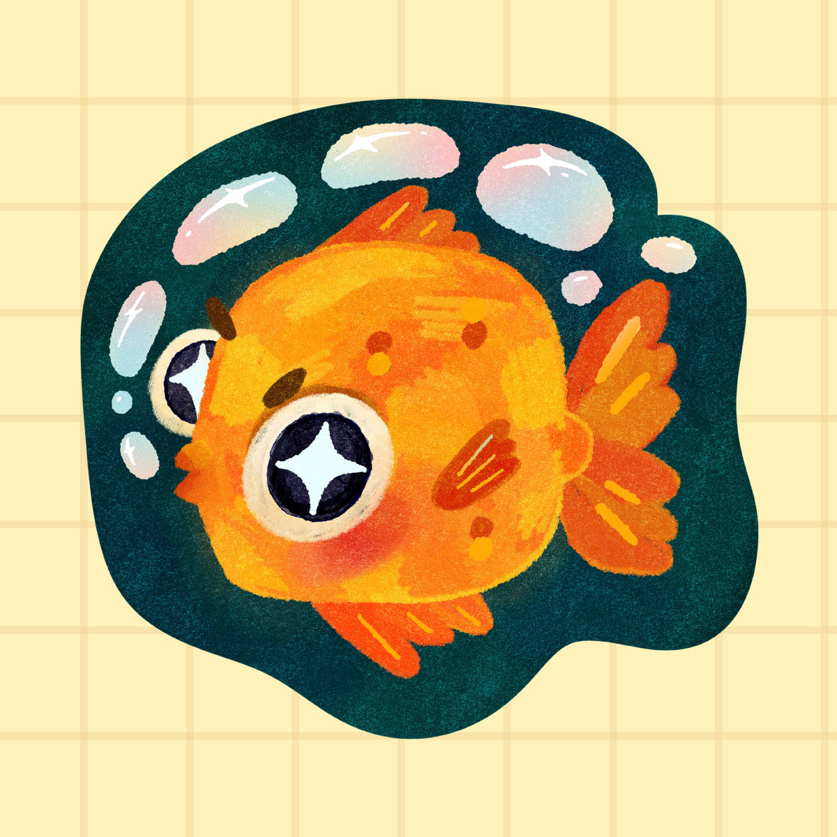 Fish Dreams Waterproof Vinyl Sticker