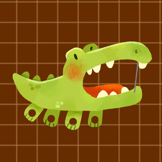 Alligator Acrylic Carabiner Keychain Holder