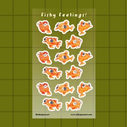 Fishy Feelings Journaling Sticker Sheet
