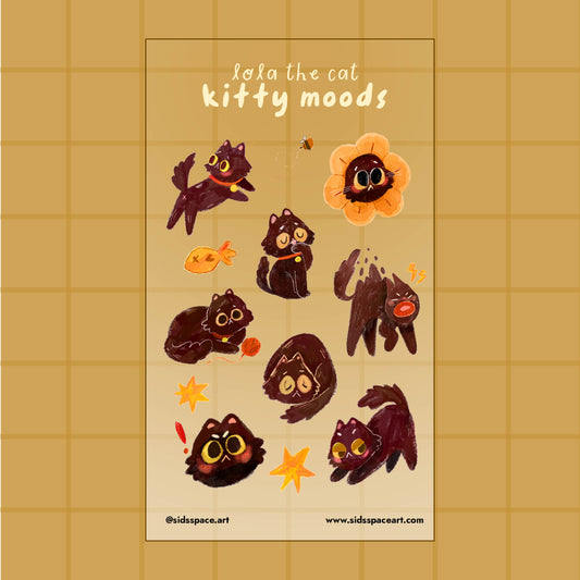 Kitty Moods Journaling Sticker Sheet