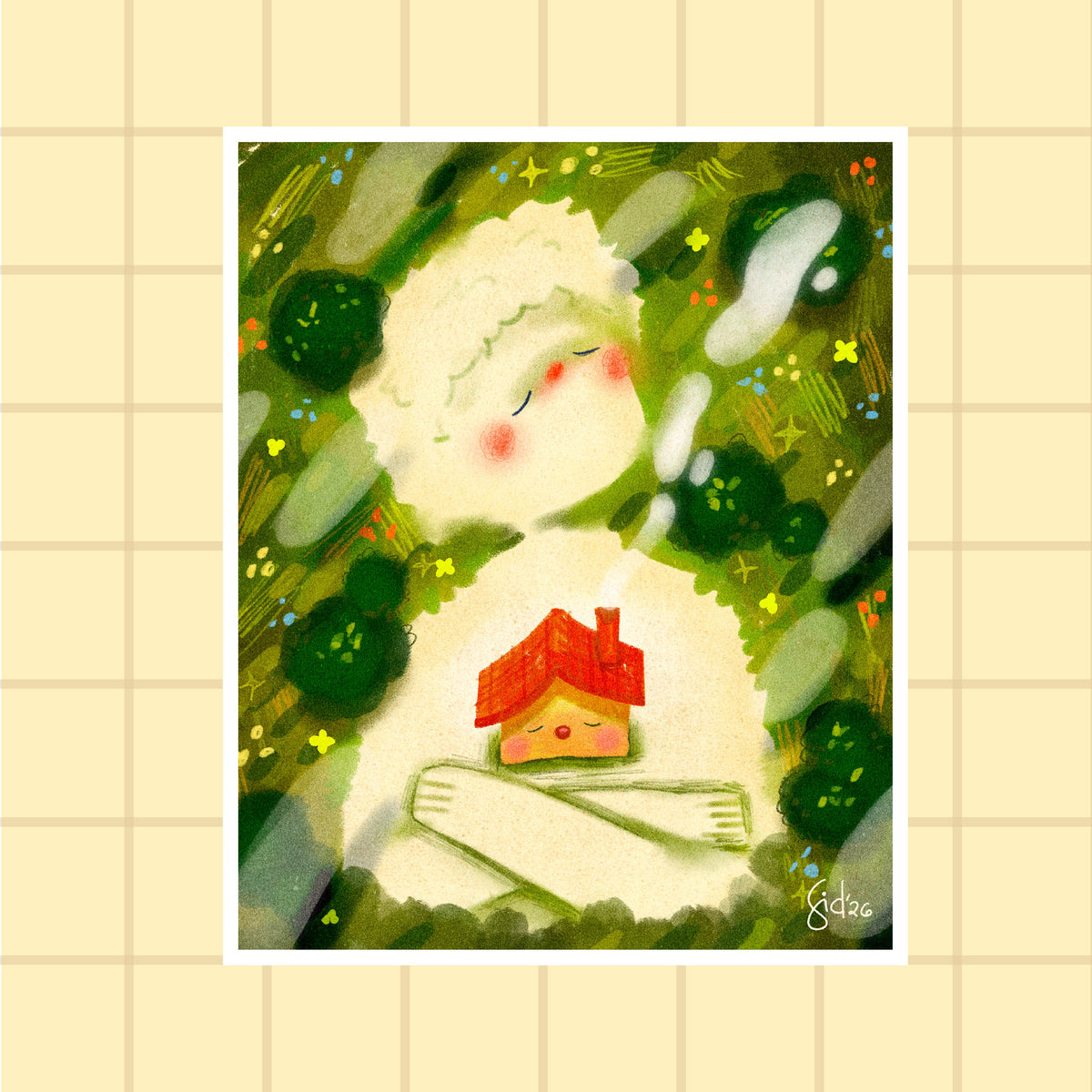 Home Post Card Art Print